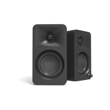 Kanto ORA 100W Powered Reference Desktop Computer Speakers with Bluetooth 5.0 and USB-C Input | Bi-Amplified | 100 Hz Automatic Crossover | Reference Quality Sound | Pair | Black (Renewed)