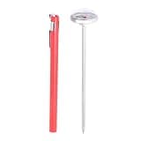Quick Read Meat Thermometer | No Battery, Accurate Temp | Kitchen Food Thermometer for Grill BBQ Smoker | Stainless Steel Dial Pointer | Protective Case