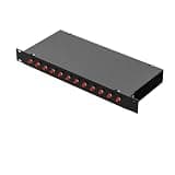 CZKFMMAI 12 Port Optical Fiber Terminal Box SC/FC/ST/LC Air-Cold-Rolled Steel Full Load Enclosure for Data Center Networks(12 Mouth FC)