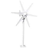 Newuzis Wind Turbine, 800W 12V/24V 6 Blades Generator, 1.0m/s Start Wind Speed Built-in Controller Auto Windward for Home Farm RV Boat White