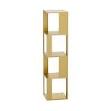 WANGHAI2024M Bookcases Modern Light Luxury Floor Bookshelf Iron Baked Enamel Shelving Unit for Office Study(Gold)