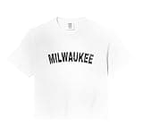Vintage Milwaukee Black Text Apparel Comfort Colors Crop Top