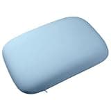 Temeemeg Silk Pillow Cooling Memory Foam Nap Pillow with Removable Cover Ideal for Office Car Camping Travel Breathable and Ergonomic Support 15x10x4in Light Blue