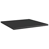 KGHFDVB Bookshelf Boards 4 Pack, 15.7x15.7x0.6 Inch Engineered Wood Black Shelf Boards for Additional Storage Space
