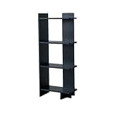 WANGHAI2024M Bookcases Upright Matte Black Simple Open Bookshelf Wooden Storage Rack for Living Room Study