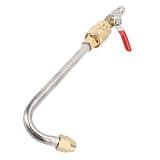 Keenso Curved Pressure Washer Wand with Ball Valve, Metal Gutter Cleaner Extension Rod, Flexible for High Reaches and Efficient Cleaning Tasks (90°)