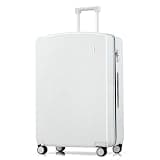 Hanke 28 Inch Luggage with Spinner Wheels Lightweight PC Hard Shell Suitcases, Large Checked Luggage with TSA Lock, Hardside Checked-Large 28" Rolling Suitcases for Travel(Smoke White)