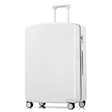 Hanke 28 Inch Luggage with Spinner Wheels Lightweight PC Hard Shell Suitcases, Large Checked Luggage with TSA Lock, Hardside Checked-Large 28" Rolling Suitcases for Travel(Smoke White)