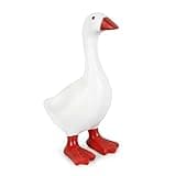 LRNIOT Desk Goose 7 inch, Mini Desktop Goose Statue Decor for Living Room Bedroom Bookshelf Coffe Table and Office Display