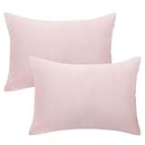 Sliner 2 Pcs Small Pillows Down Alternative Memory Foam Mini Pillows Soft Machine Washable Breathable Tiny Cushion for Travel Sofa Chair Sleeping Neck Wrist Lumbar Knee Support (Pink,11"x7")