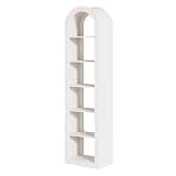Rustic 6-Tier Arched Bookcase Natural Wood