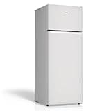 TCL 7.3 Cu Ft Double Door Refrigerator with Freezer in White, Energy Efficient Fridge for Dorm, Apartment, Kitchen, Garage & Office