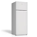 TCL 7.3 Cu Ft Double Door Refrigerator with Freezer in White, Energy Efficient Fridge for Dorm, Apartment, Kitchen, Garage & Office