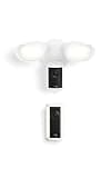 Ring Spotlight Cam Pro, Plug-In (Newest Model), White with Floodlight Cam Pro (Newest Model), White