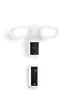 Ring Spotlight Cam Pro, Plug-In (Newest Model), White with Floodlight Cam Pro (Newest Model), White