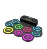 Sboet Electronic Drum Set, 9-Drum Practice Pad with Headphone Jack, Roll-up Drum Kit Machine with Built-in Speaker Drum Pedals and Sticks 10 Hours Playtime, Great Christmas for Kids