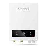 MIZUDO 24kW Electric Tankless Water Heater,MIZUDO Instant Hot Water Heater, 240V, Up to 5.6 GPM, 3-4 Points of Use Water Heater for Shower and Whole House, Wall-Mounted