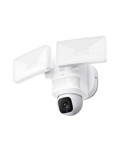 eufy Floodlight Camera E30, Security Camera Outdoor, 360ยฐ Pan and Tilt, AI Detection and Tracking, 2K Video, 2.4GHz Wi-Fi, 2,000 Lumens, Custom Voice and Light Alerts, No Monthly Fee (Renewed)