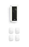 Ring Spotlight Cam Pro (newest model), White with 4 Window and Door Sensors (newest model)