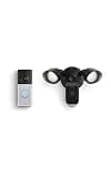 Ring Wired Doorbell Plus (Newest Model), Nickel Silver with Floodlight Cam Plus, Black