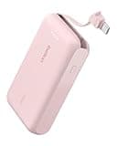 Belkin Portable Charger Power Bank USB C, 10000 mAh w/Integrated Cable, 20W Fast Charge USB-C Power Delivery, iPhone Charger, Apple iPhone 17, Air, Pro, Pro Max, iPad, Samsung Galaxy S25 - Pink