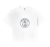 Milwaukee Wisconsin Nautical Anchor Badge Design Comfort Colors Crop Top