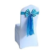 TFGAJKKKKK Long Tail Bow Tie Sash Spandex Ribbon Gold/Silver Wedding Chair Knot Decoration Chair Sash A10 (A04)