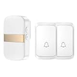 ONMYJFD Home Cordless Door Bell Long RangeDoor 60 Chimes 5 Volume LED Light 23A12V Battery Doorbell