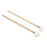 2Pcs Drum Mallet Felt Head Wooden Handle Set Kit for Easy Percussion (紫色)