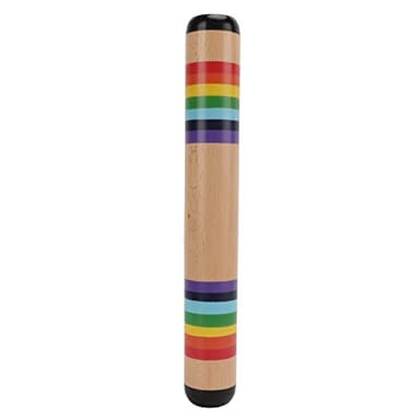 Wooden Rain Stick Maker, Wooden Rainmaker Toy, Soothing Rainfall Rattle Shaker with Colorful Design, Orff Percussion Musical Instrument for Kids Early Education and