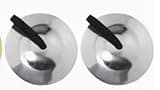 3 Pairs Finger Cymbals, Iron Musical Instrument, 2.1 in Diameter, 0.06 in Thick, Crisp Sound, Portable Hand Zills with Elastic Finger Loop for Belly Dancing, Music, Parties, Silver