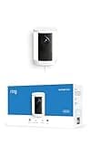 Ring Spotlight Cam, Battery (newest model), White with Window & Door Sensor 4-Pack and Motion Detector