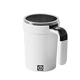 HAJEMDGVX Self Stirring Coffee Mug,380ml Smart Self-Stirring Mug With Temperature Display, Type-C Auto Mixing Cup With Straw & Removable Base, 7000rpm For Coffee Protein Shake, 4 Colors