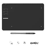 Spaseeba T605 Drawing Tablet 6.7x4 inch Graphic Digital Drawing Tablet with 8192 Pen Pressure 6 Customized Hot Keys Art Tablet for OSU Online Teaching Designing Beginners Work with Mac PC Android