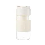 Powerful Glass Portable Blender With Sip Spout Powerful Electric USB Mini Juicer Blender For Smoothies Ice Blending Juicing compact(White)