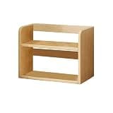 CFGH6FDF Simple Double Layer Wooden Tabletop Bookshelf Home Storage Rack Freestanding Book Shelf