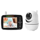 Kidsneed Baby Monitor - 3.5" Screen Video Baby Monitor with Camera and Audio - Remote Pan-Tilt-Zoom, Night Vision, VOX Mode, Temperature Monitoring, Lullabies, 2-Way Talk, 960ft Range