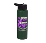 Funny Lupus Awareness Purple Ribbon Stainless Steel Insulated Water Bottle