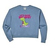Womens Epilepsy Awareness - Let's Make Epilepsy Extinct Comfort Colors Crop Sweatshirt