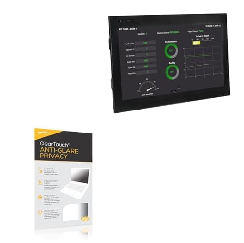 BoxWave Screen Protector Compatible with C-More CM5-T22W - ClearTouch Anti-Glare Privacy (2-Pack), Privacy Screen Protector Flexible Film Anti-Glare