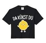 Da Kükst Du I Funny Easter Eggs Children Chicken Chick Comfort Colors Crop Top