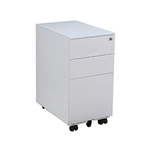 Z-File Storage Cabinets Vertical Office Bookcase Lock File Cabinet, 3-layer Drawer Mobile Metal Filing Cabinet, Office Lock Storage Cabinet, Metal File Cabinet Finisher, No Assembly, Use, Home, Office