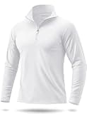 Boladeci Men's UPF 50+ Sun Shirts 1/4 Zip Long Sleeve SPF UV Protection Lightweight Quick Dry Quarter Zip Golf Shirts