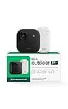 Blink Outdoor 2K+ (newest model) with 1-Year Plus plan - 2K video resolution, Color Vision in low light, and noise cancellation. Sync Module included — 1 camera system (Black)