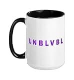 Purple UNBLVBL Purple Graphic Ceramic Mug, Black/White, 15oz