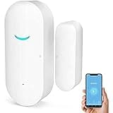 4-Pack Smart Door/Window Sensor: WiFi Alarm, Wireless Alerts, Compatible with Alexa/Google Assistant