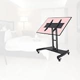 LBAawxe Mobile TV Mount Stand - Heavy Duty TV Cart Stand, Mobile TV Cart on Wheels, Low Height Monitor Cart, Height Adjustable