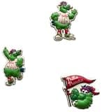 FOCO Philadelphia Philles Phillie Phanatic Mascot 3 Pack Shoe Decoration Charms Officially Licensed Clip On Footwear Accessories Great Gift for Fans