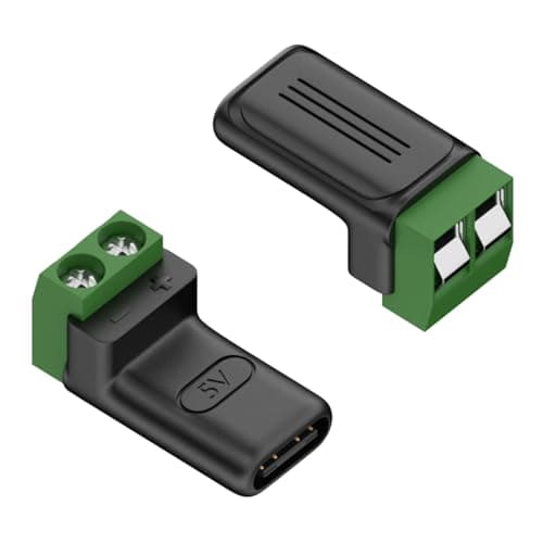 2PCS 5V3A Type C Adapters with Housing No Solder Connectors for Gaming Consoles Tablets LED Strips Solderless Charging Adapters for Toys