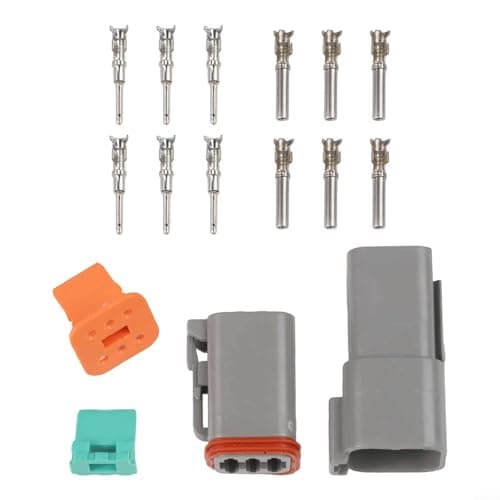 For DEUTSCH 6 Pin Connector Kit Silver-Plated Contacts Flame-Retardant Housing Superior Electrical Conductivity Automotive Electrical Wiring Systems
